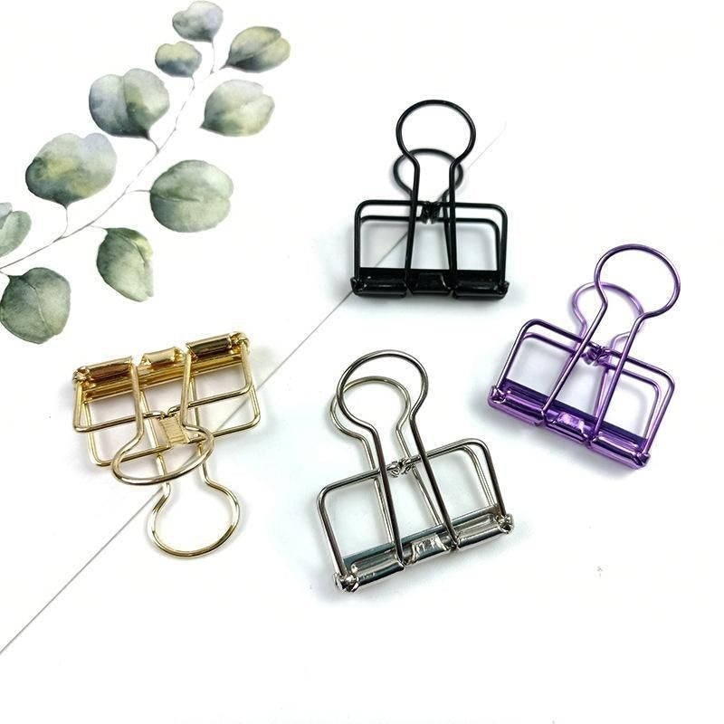 Solid Color Swallowtail Metal Bookmark Clip Silver - Image 13