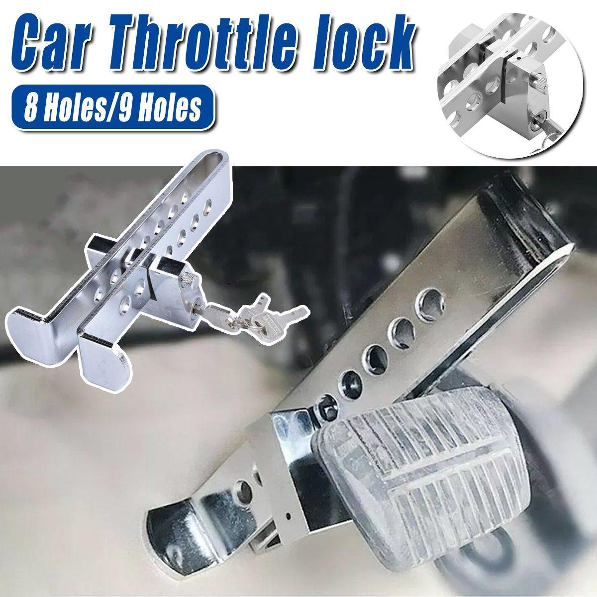 Universal Car Anti-Theft Clutch Throttle Brake Lock 9 Holes