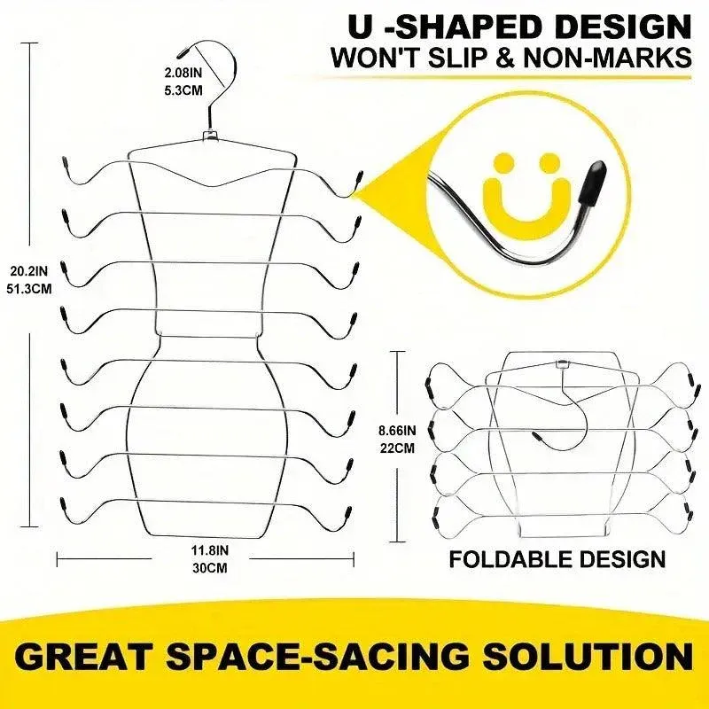 2pcs 8 Tier Metal Clothes Hanger - Image 3