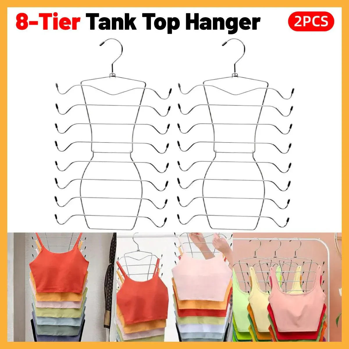 2pcs 8 Tier Metal Clothes Hanger - Image 14
