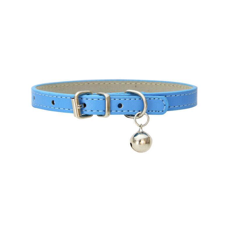 PU Leather Cat Collar Brown with Bell - Image 7