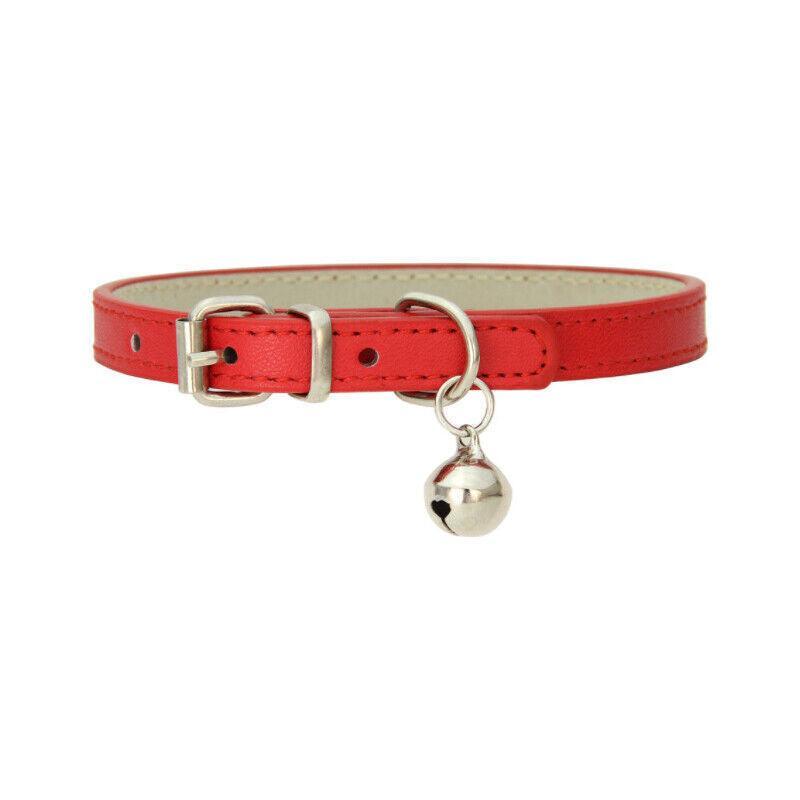 PU Leather Cat Collar Brown with Bell - Image 13
