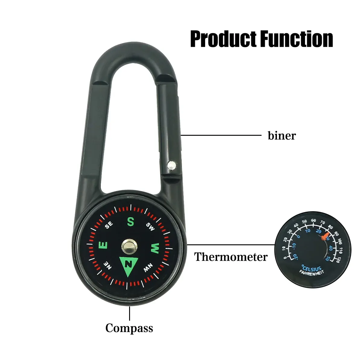 Compass Double Sided Portable Hiking - Image 4