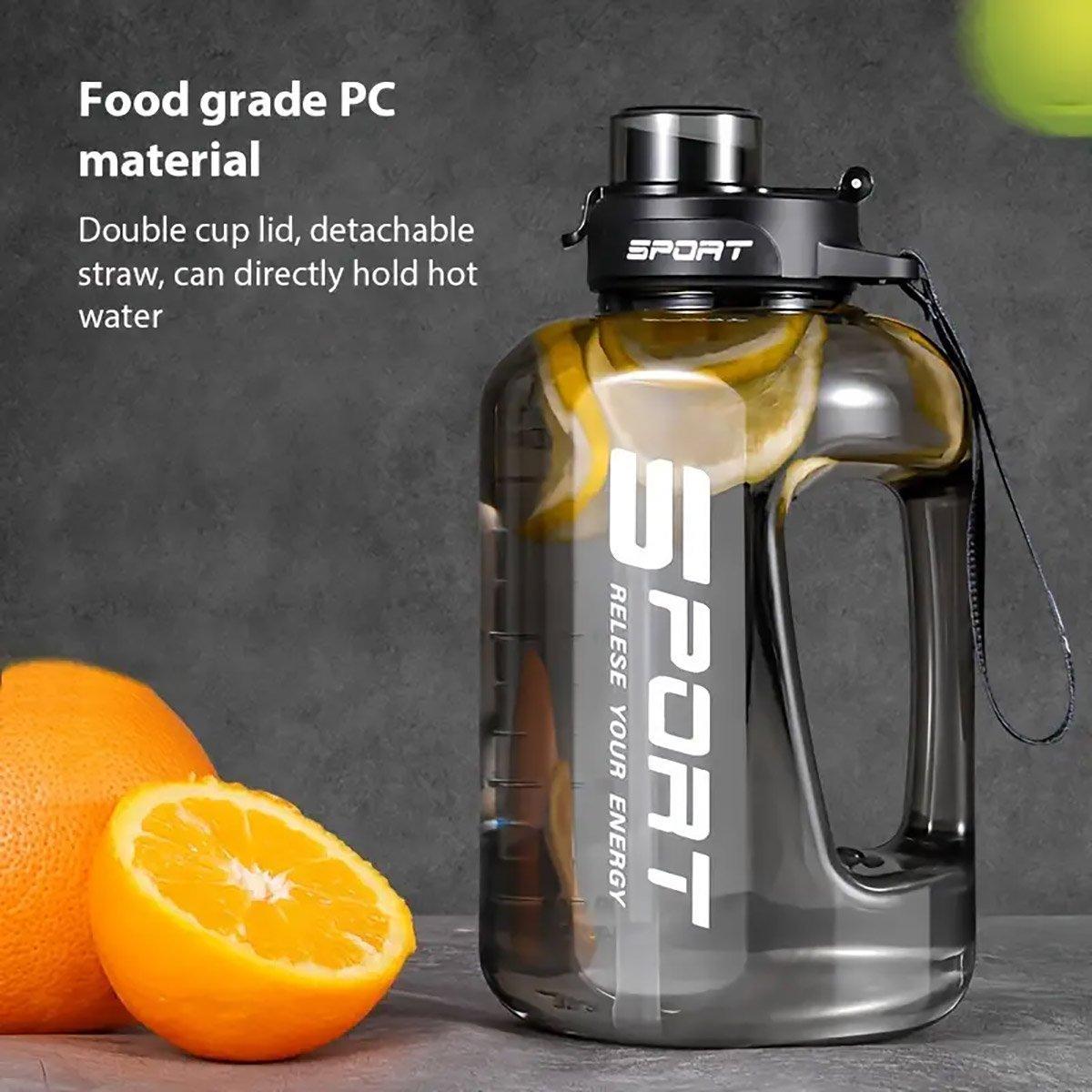 Large Fitness Water Bottle - Black - Image 5