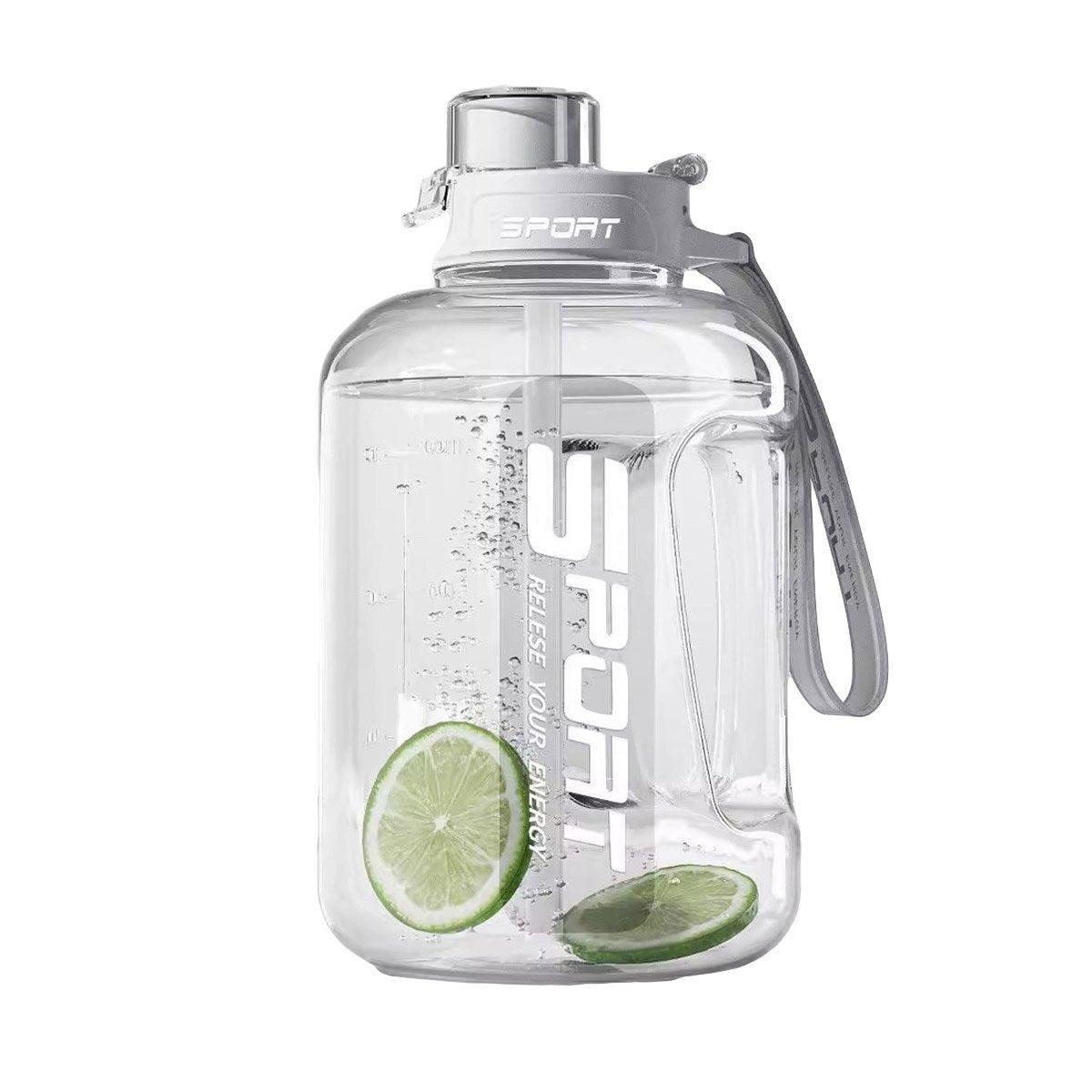Large Fitness Water Bottle - White - Image 8