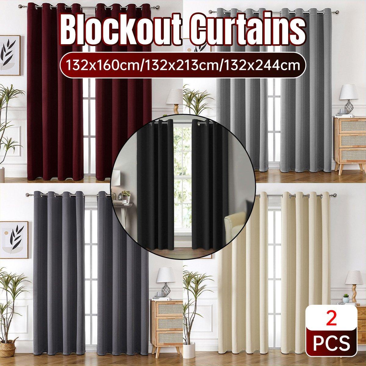 Semi Blackout Curtain 132x213cm Dark Grey
