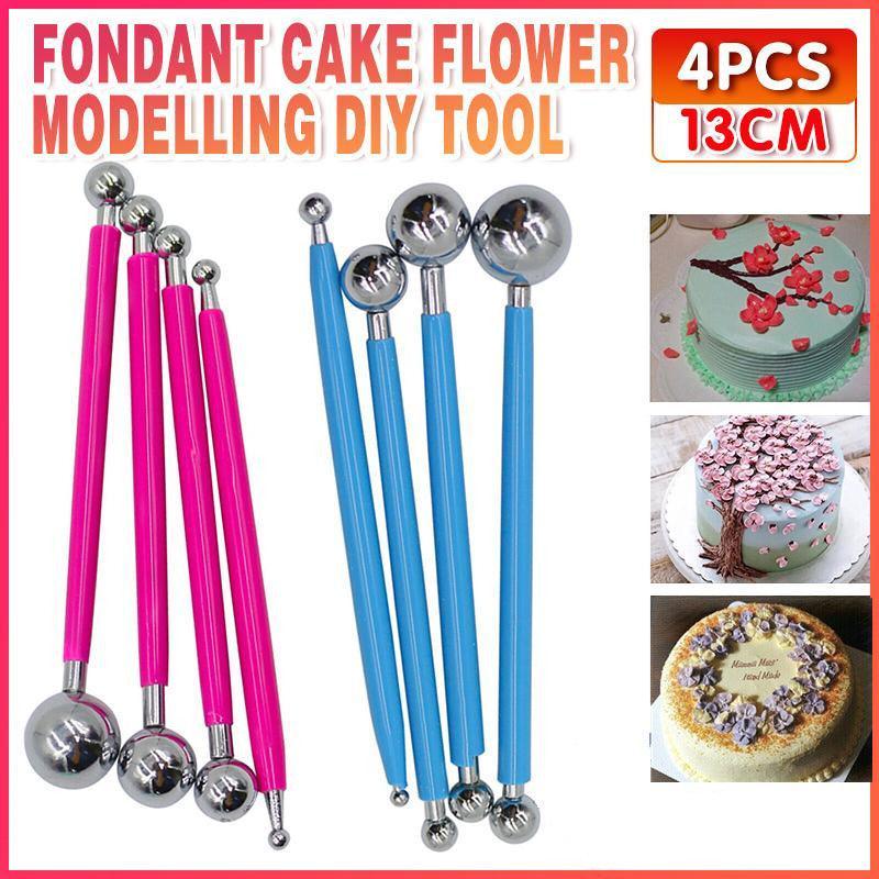 4X Fondant Ball Embossing Stick Blue