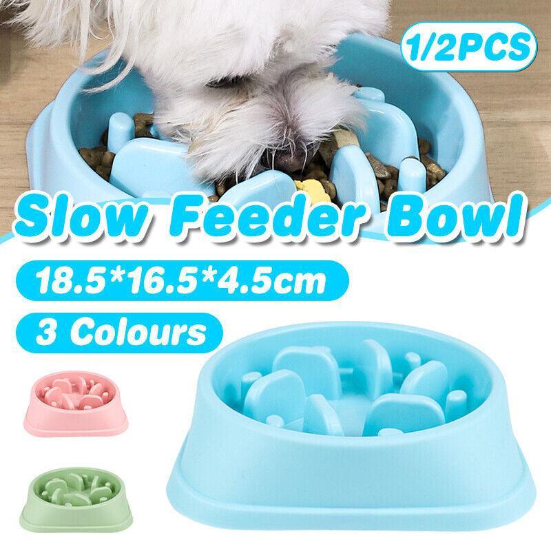 Dog Bowl Slow Feeder Blue