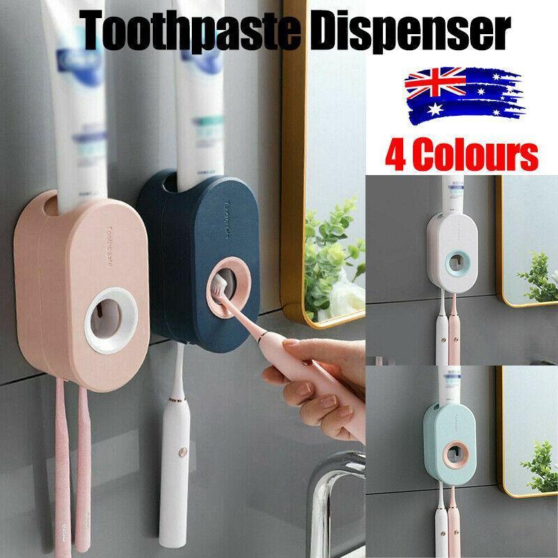 Automatic Toothpaste Dispenser Wall Mounted White