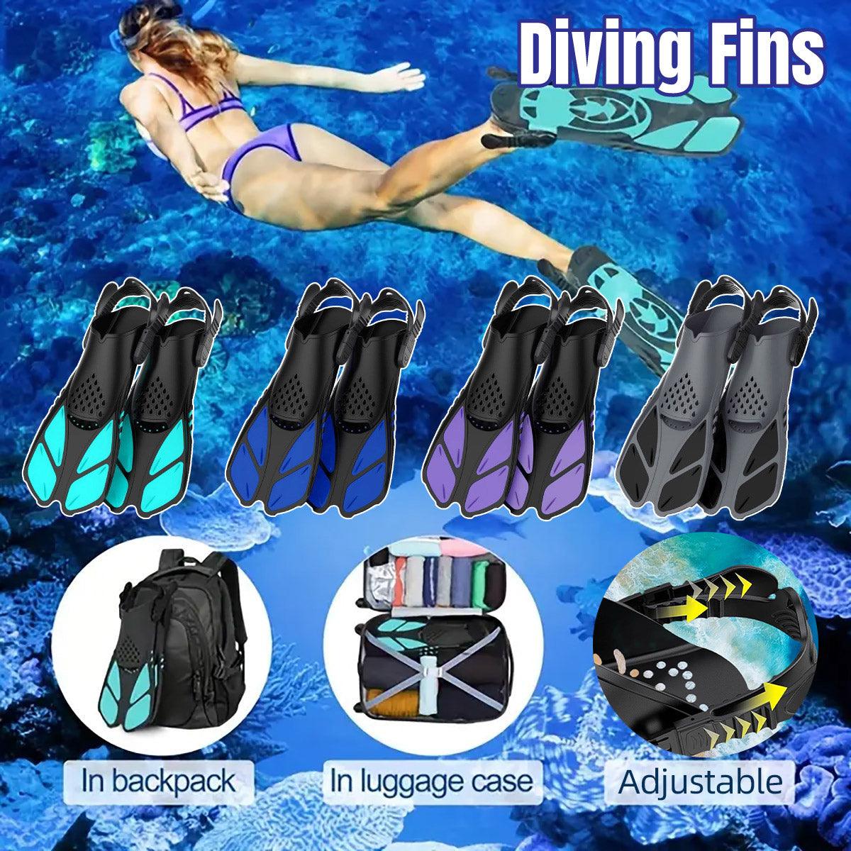 Adjustable Diving Flippers Purple L/XL