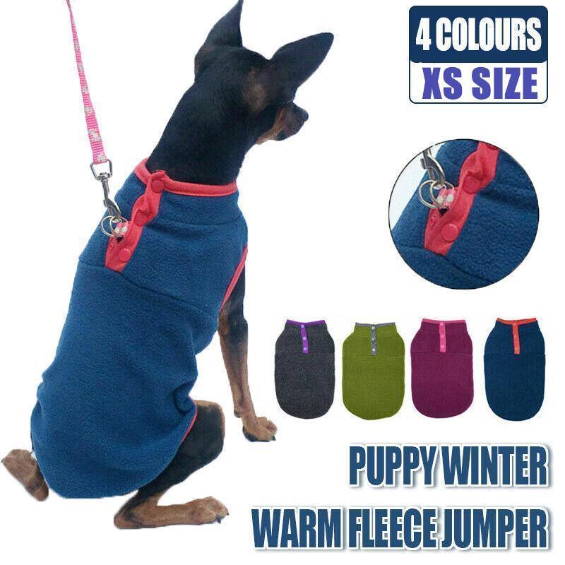 Pet Fleece Jumper Blue XS Warm