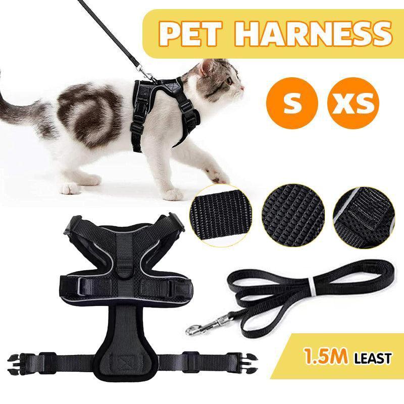 Adjustable Pet Harness Set S Comfortable