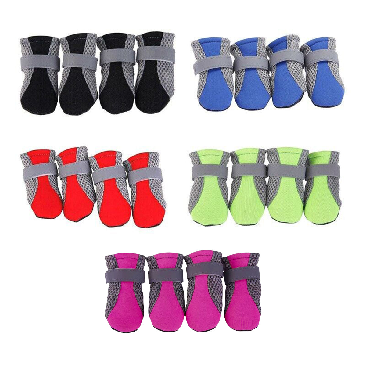 Dog Shoes Red XL 4PCS Anti Slip - Image 2