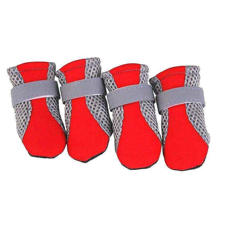 Dog Shoes Red XL 4PCS Anti Slip - Image 8