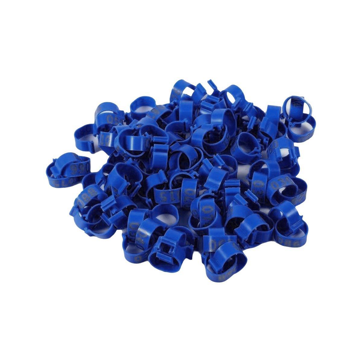 100X Numbered Bird Leg Band Rings Black - Image 9