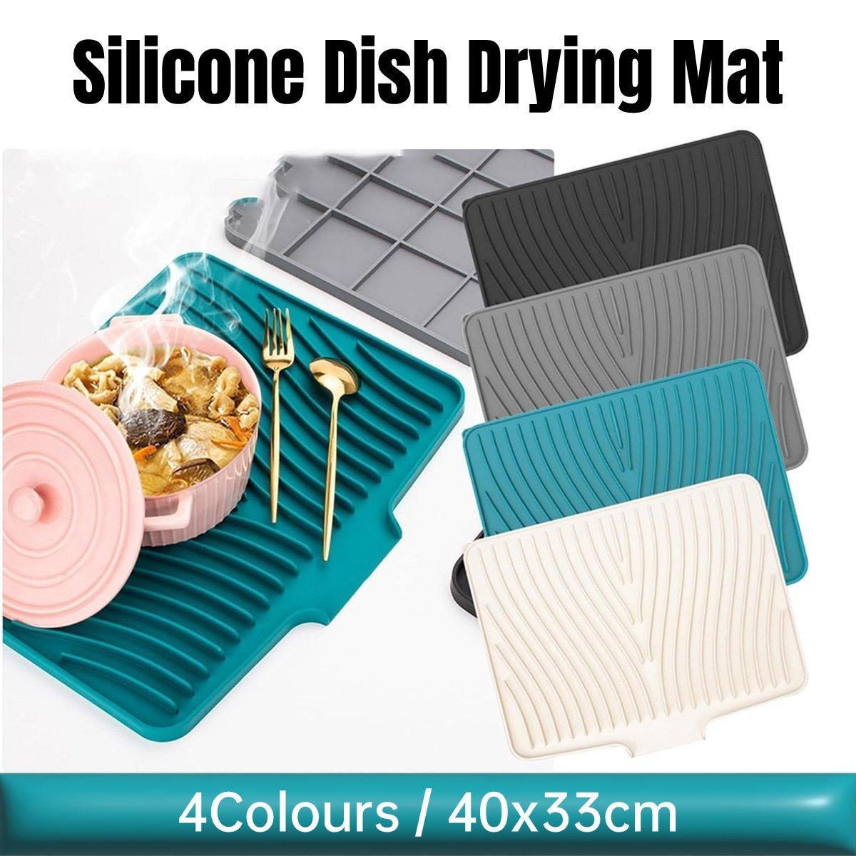 Silicone Dish Drying Mat Green