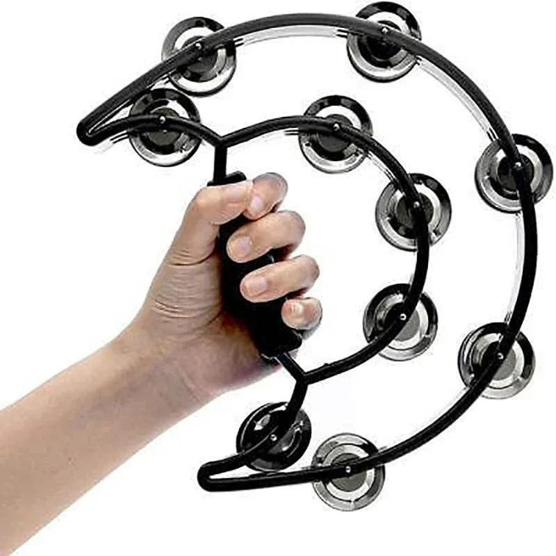 Double Half Moon Tambourine Blue - Image 5