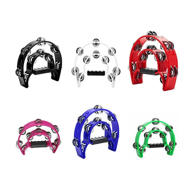 Double Half Moon Tambourine White - Image 3
