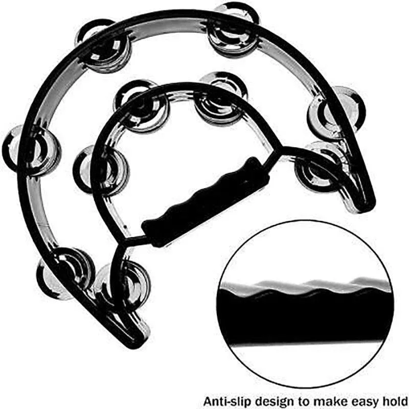 Double Half Moon Tambourine White - Image 7