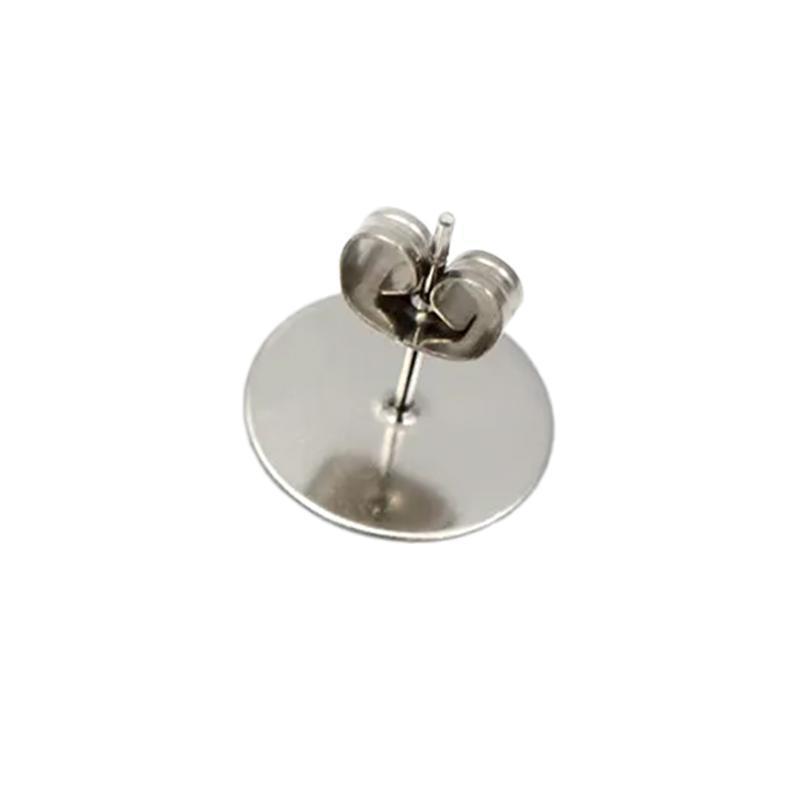 50PCS Earring Stud Posts Pads 8MM - Image 6