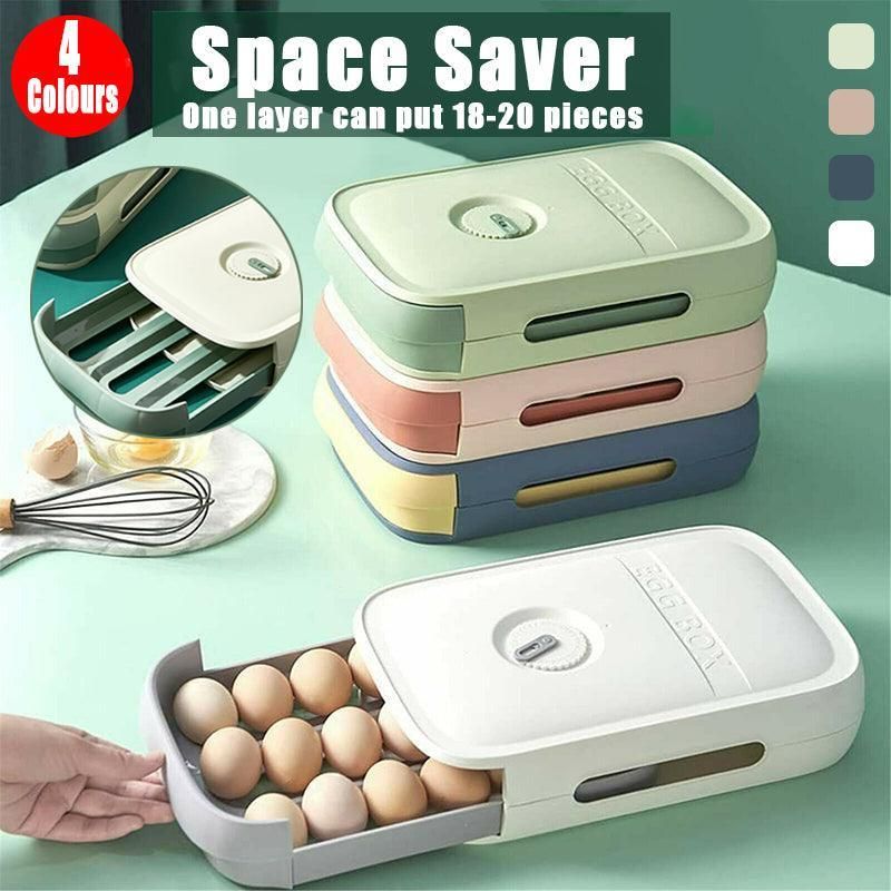 Drawer Type Eggs Tray Storage Box Pink - Image 2