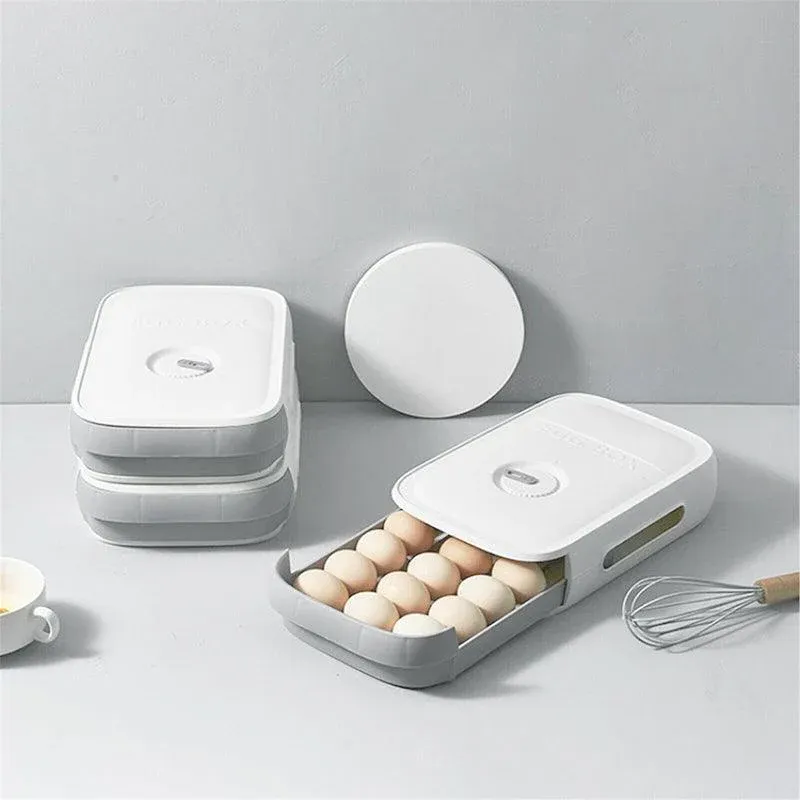 Drawer Type Eggs Tray Storage Box Pink - Image 6