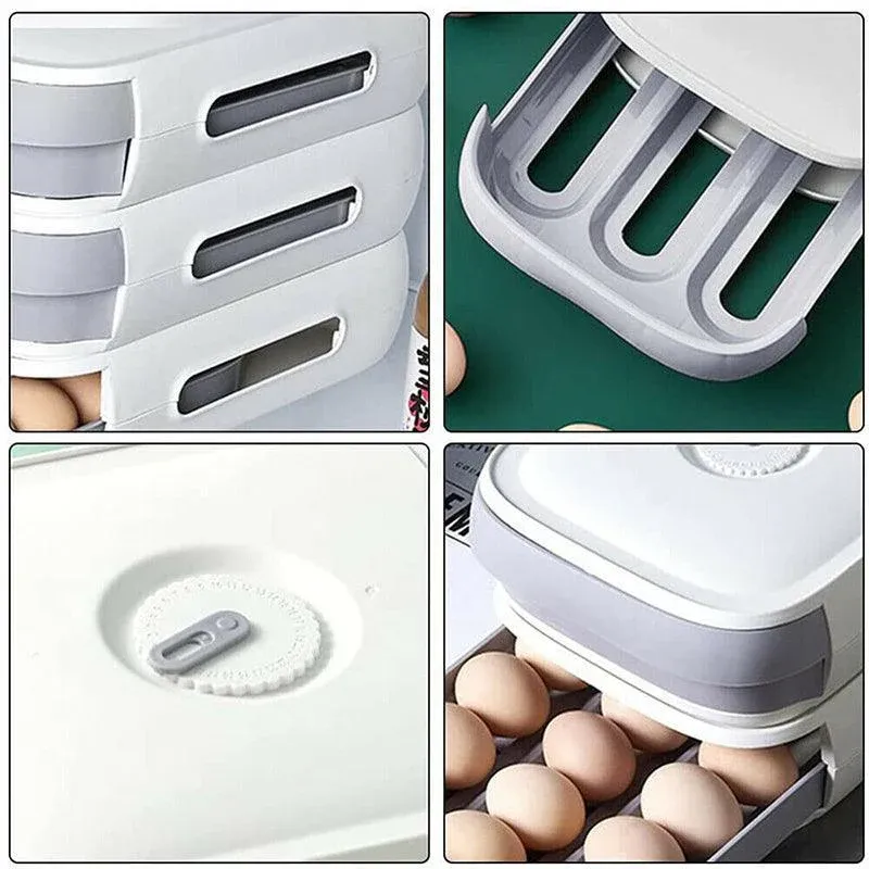 Drawer Type Eggs Tray Storage Box White - Image 8