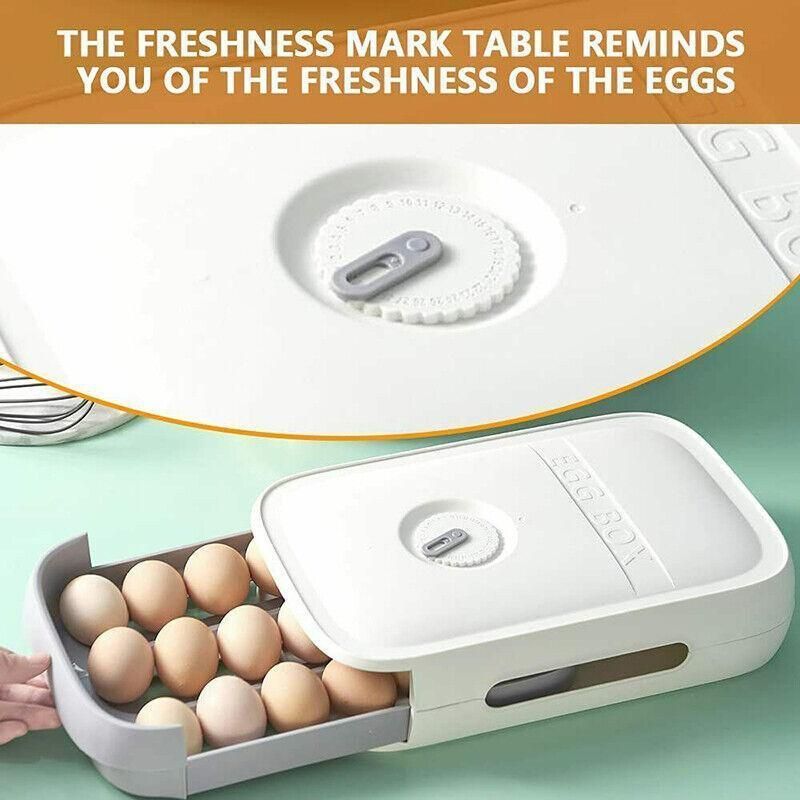 Drawer Type Eggs Tray Storage Box White - Image 14
