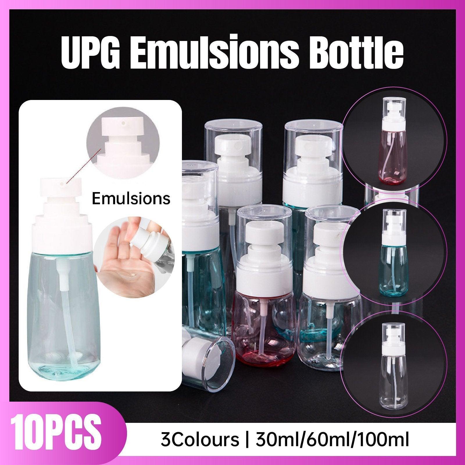 10pcs Portable Travel Emulsion Dispenser Clear 100ml