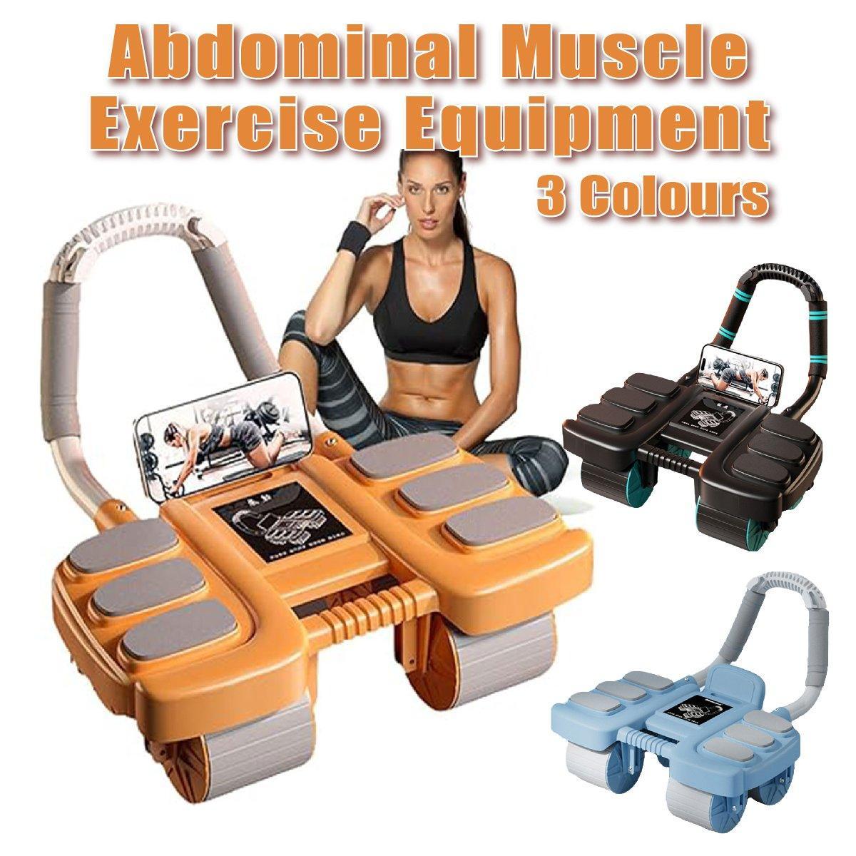 Four Wheel Abdominal Roller Black