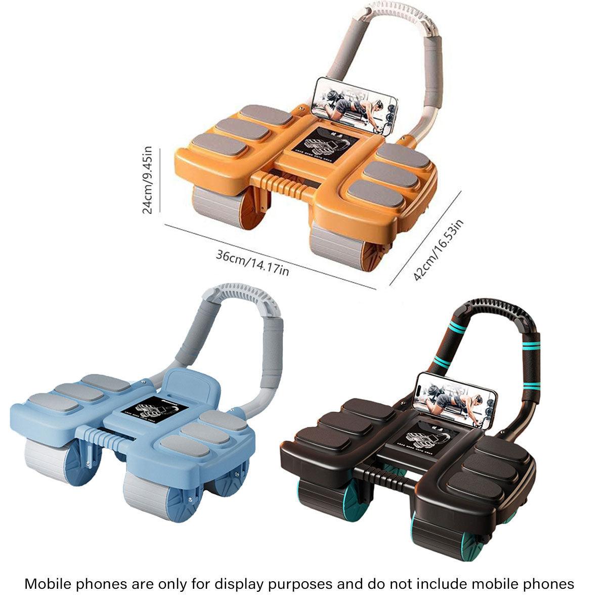Four Wheel Abdominal Roller Black - Image 3