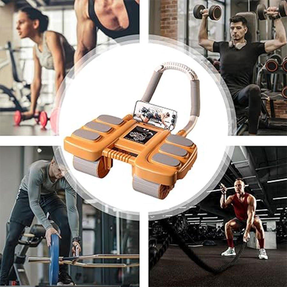 Four Wheel Abdominal Roller Orange - Image 4