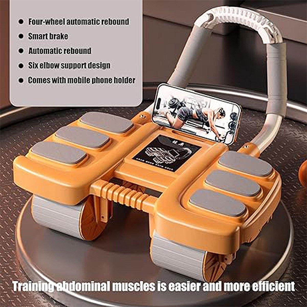 Four Wheel Abdominal Roller Orange - Image 5