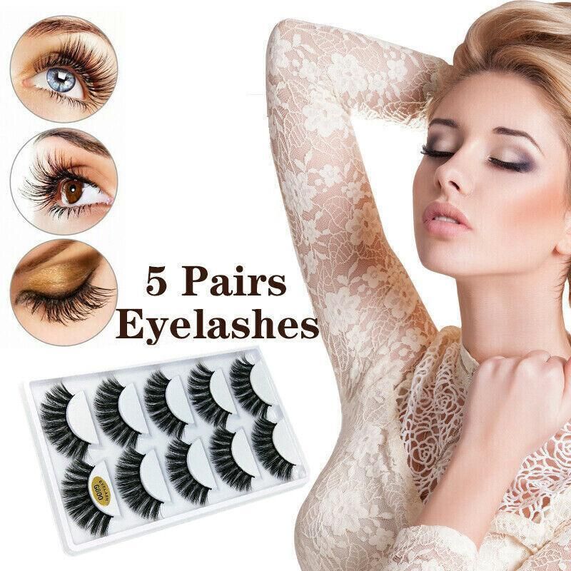5 Pairs 3D Natural Thick False Eyelashes G800 - Image 2