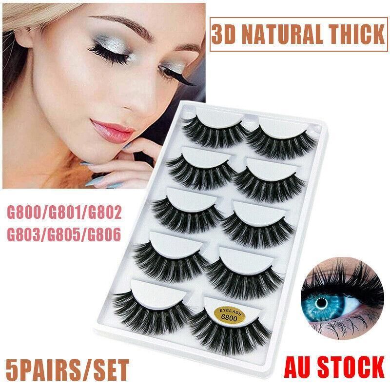 5 Pairs 3D Natural Thick False Eyelashes G800 - Image 7
