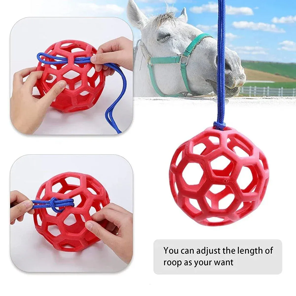 Hanging Hay Feeder Green for Horses - Image 5