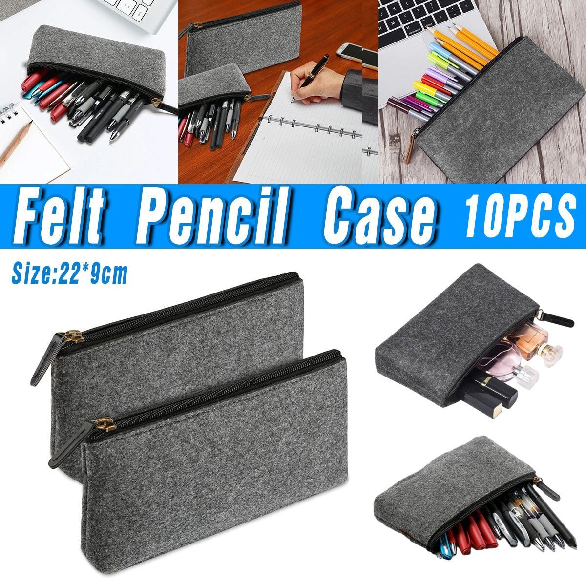 10PCS Large Capacity Felt Pencil Case Organizer - Image 13