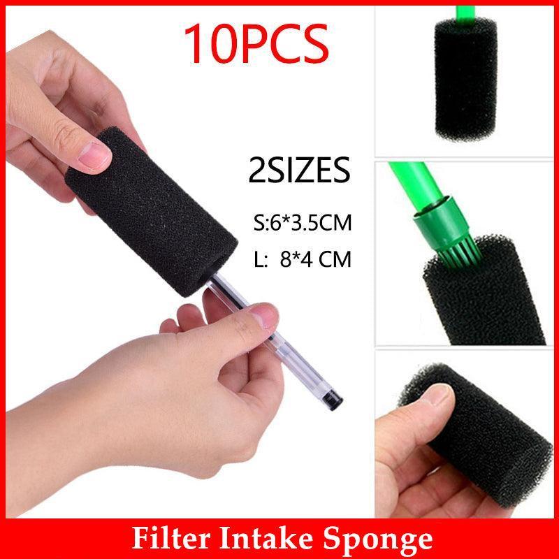 10Pcs Aquarium Filter Intake Sponges Small