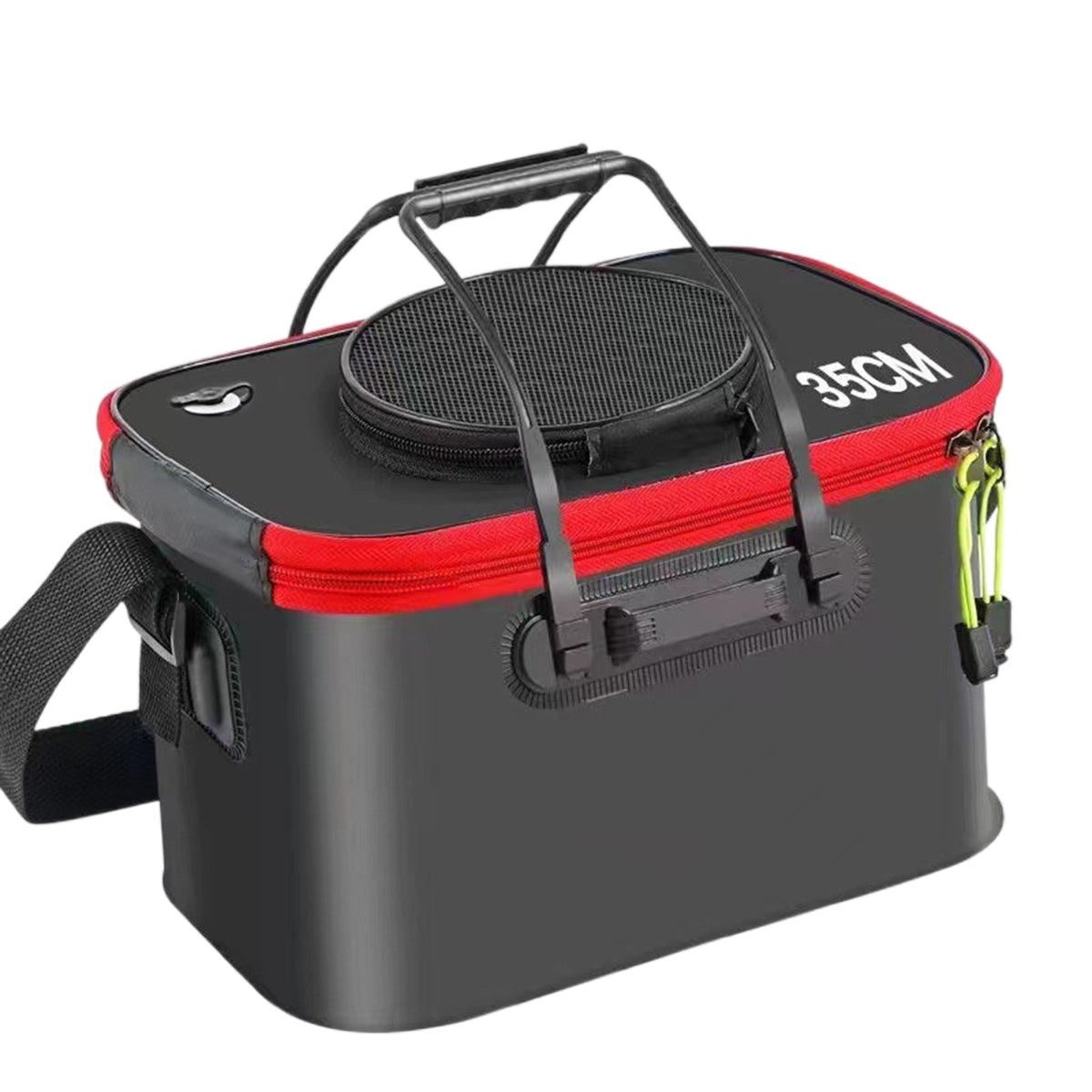 Portable Folding EVA Fishing Bucket Orange 50cm - Image 12