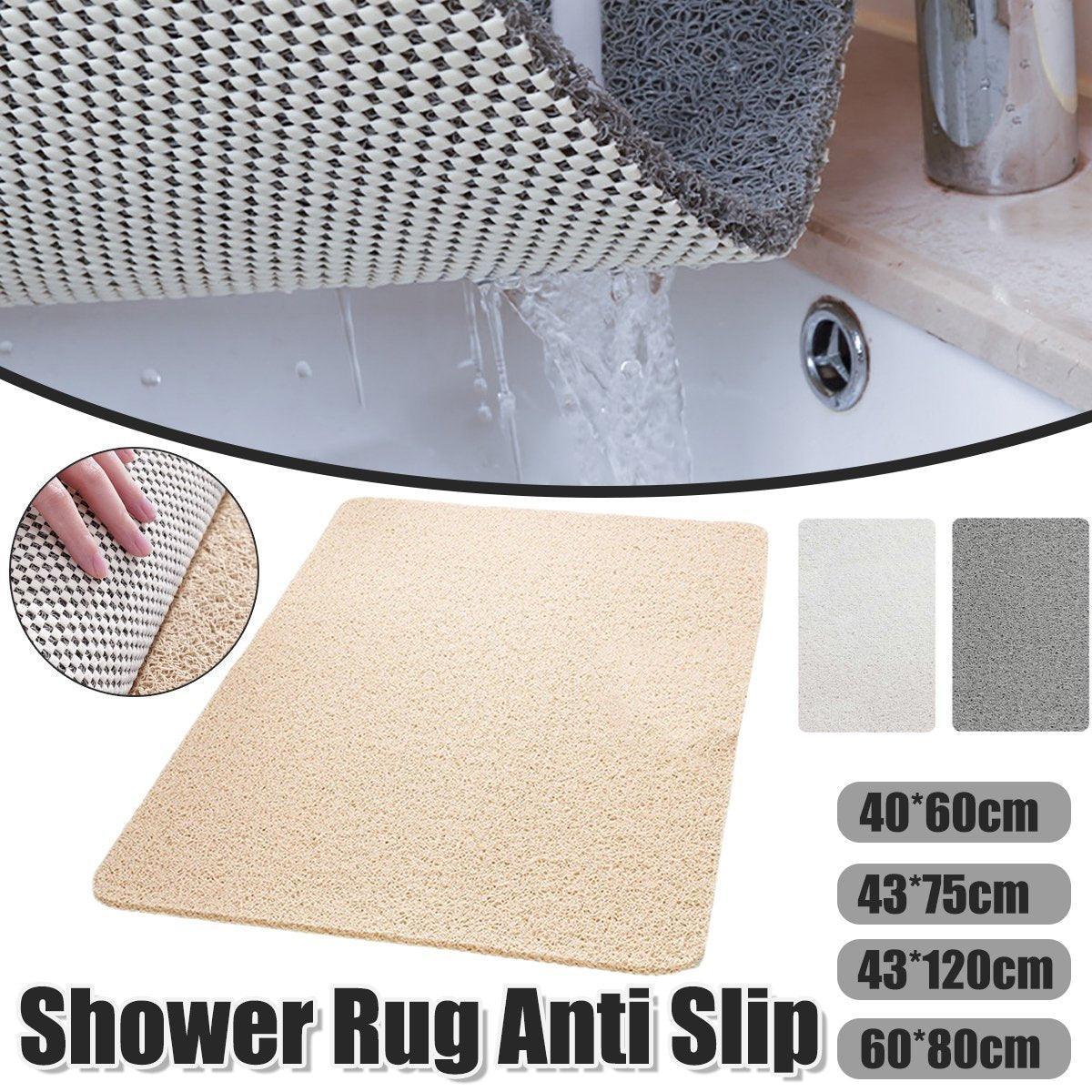 Bathroom Shower Mat Non-Slip White 43x75cm