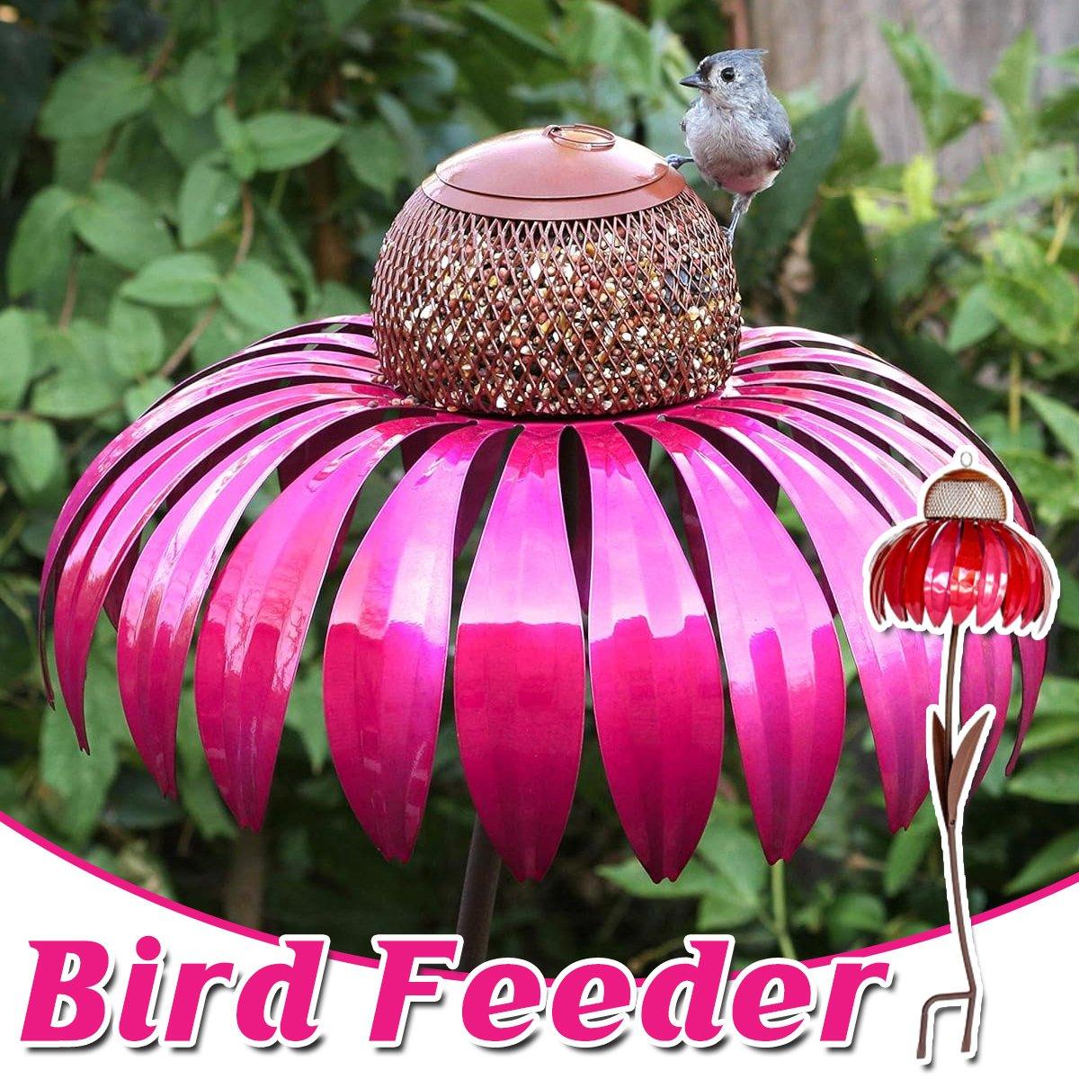 Decorative Metal Flower Bird Feeder