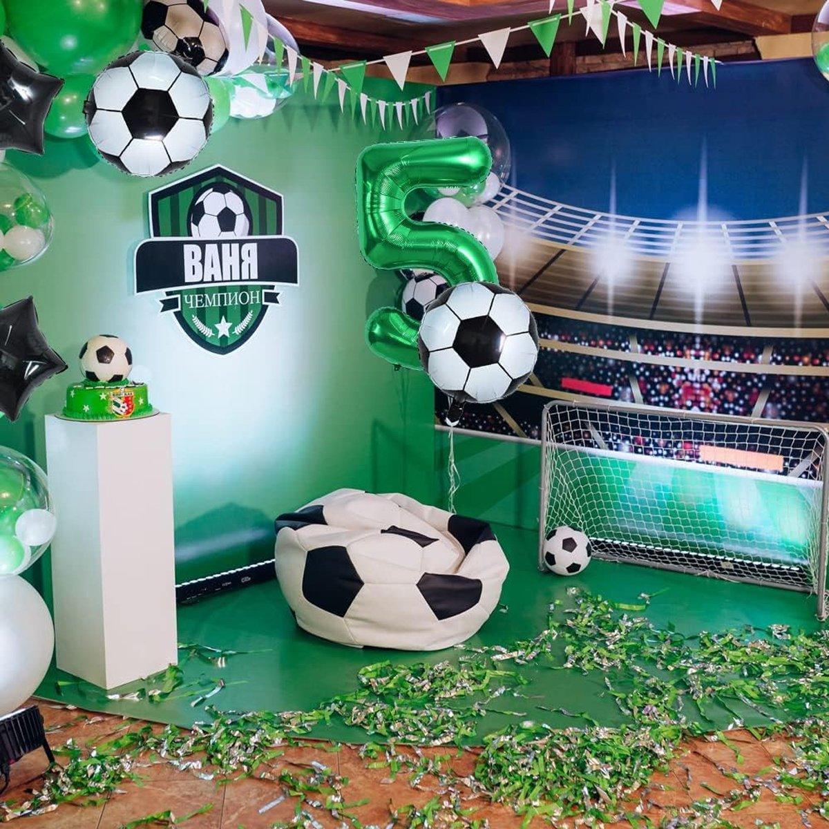 32 Inch Green Soccer Balloons 5 Pieces Set 1 - Image 5