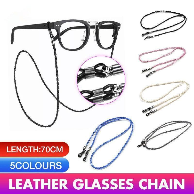 PU Glasses Holder Strap Chain - Black - Image 2