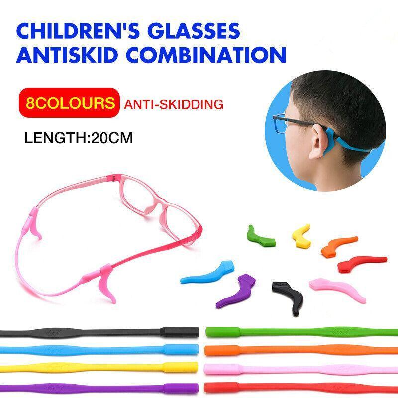 Silicone Glasses Strap and Ear Grip Black