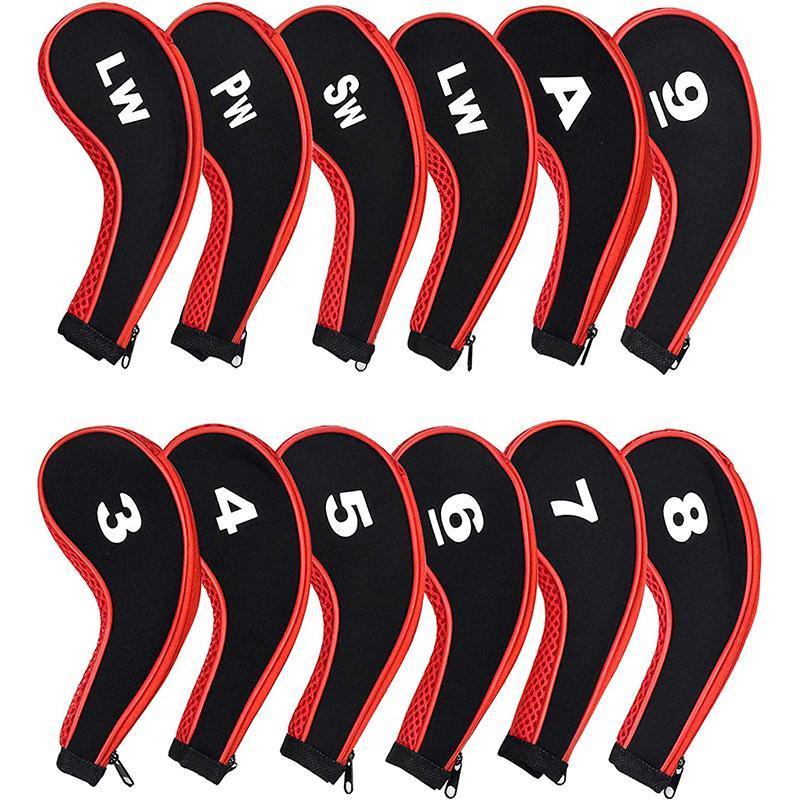 12Pcs Golf Head Cover Set Red - Image 8