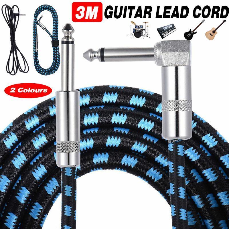 3M Guitar Amp Cable 6.35mm Mono Jack to Jack Black