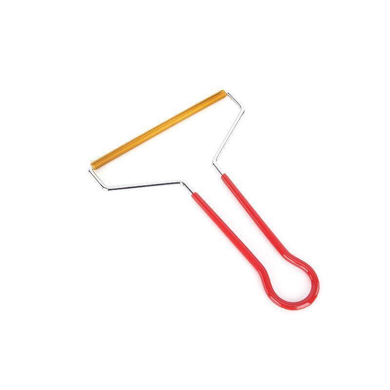 Lint Cleaner Pro Steel Manual Clothes Fluff Remover Red