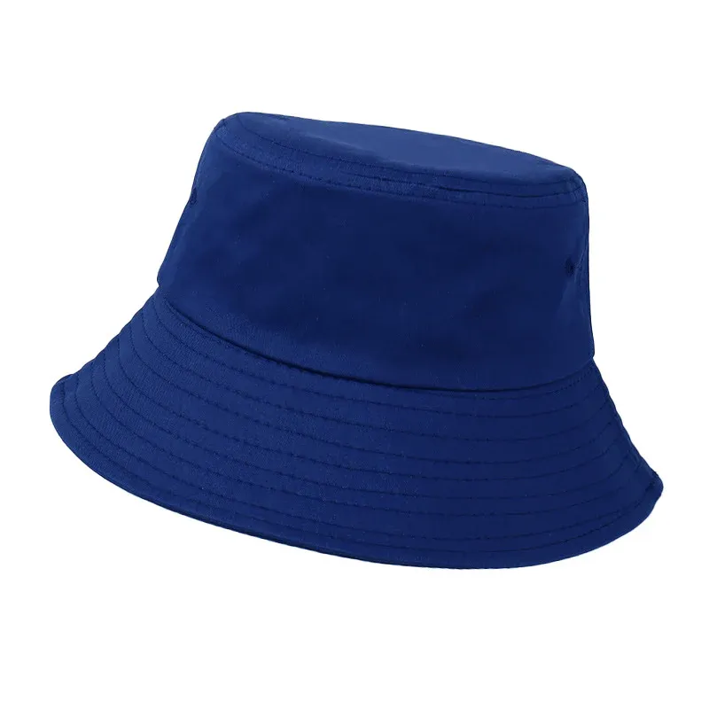 Washed Cotton Bucket Hat - Blue