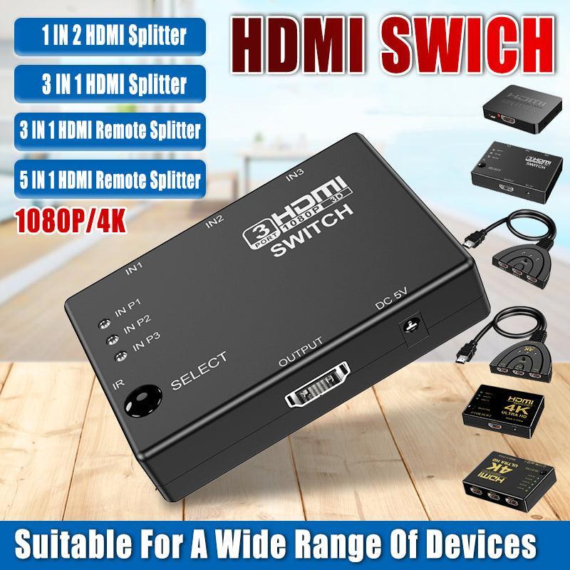 HDMI Switch Splitter 3 in 1 4K Manual