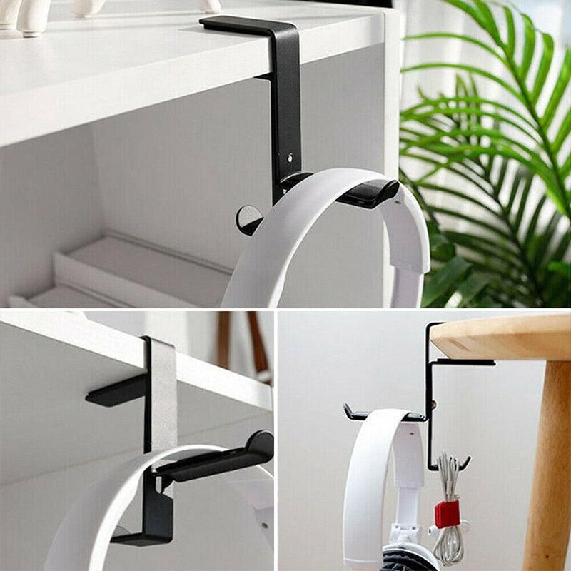 Metal Earphone Headset Desk Display Stand Black - Image 4